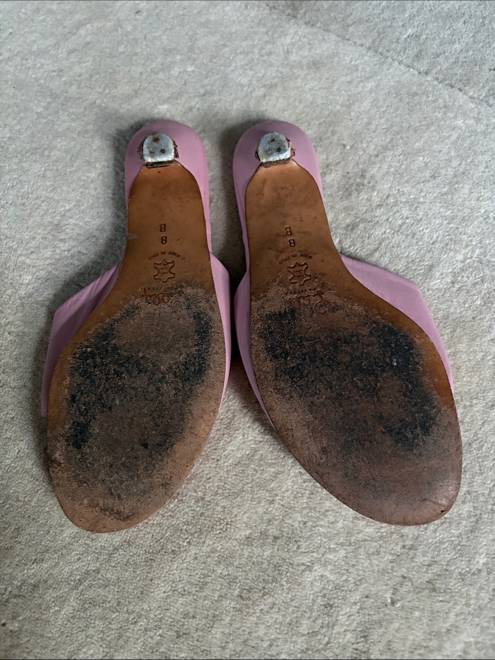 Lilly Pulitzer Pink Palm Leather Slide Sandals - Picture 2 of 4